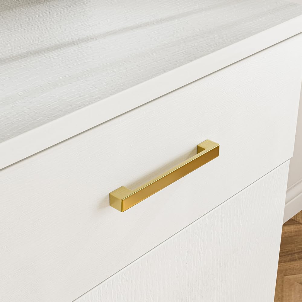 LCRBOL Makeup Vanity Desk with Mirror & Lights, Vanity Desk with 2 Drawers, Storage Shelves, Adjustable Brightness Vanity Mirror with Lights, Bedroom, White LCRBOL