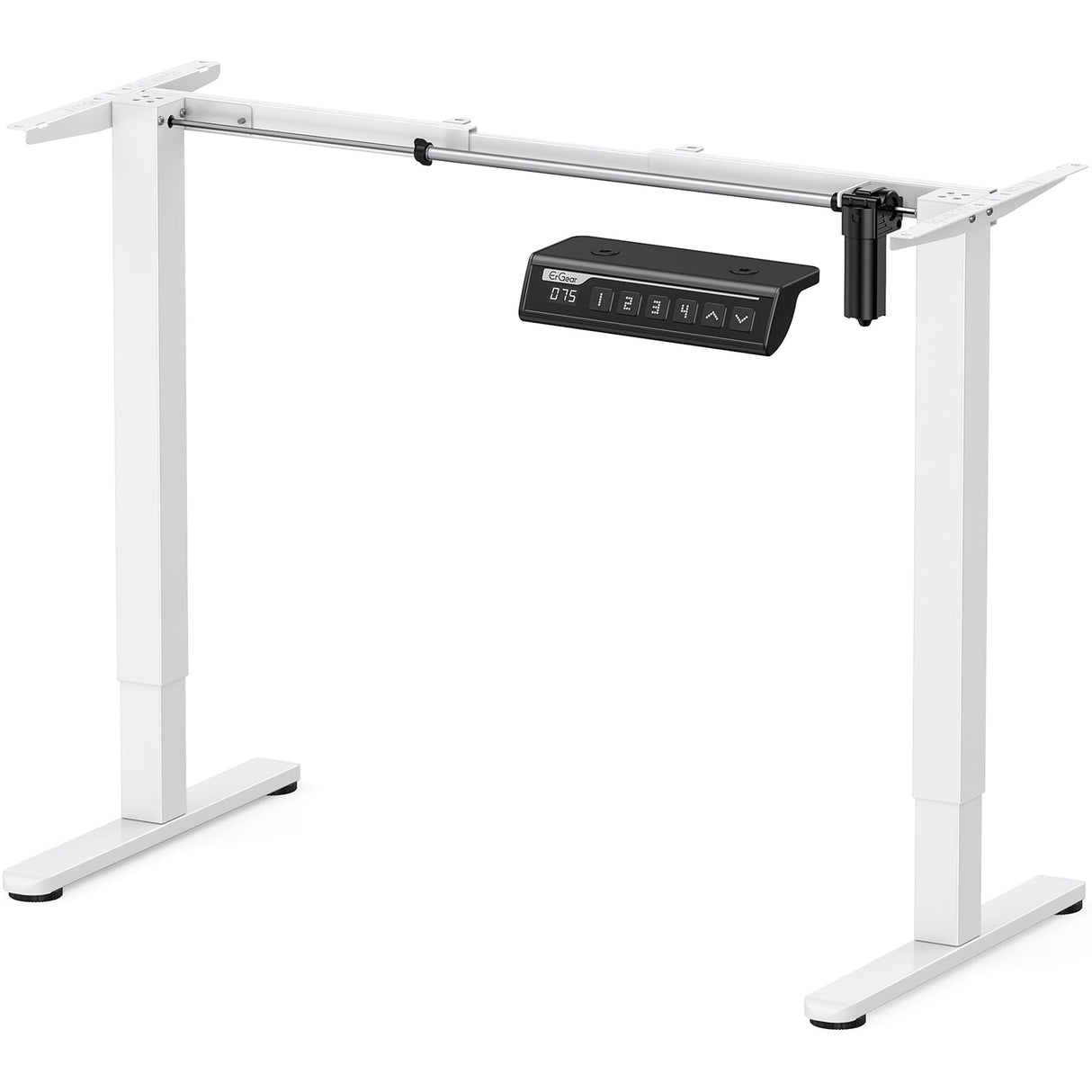 ErGear Electric Standing Desk Frame Height Adjustable Desk Legs Sit Stand Desk Frame Up to 47.2" Ergonomic Standing Desk Base Workstation Frame Only(White) ErGear