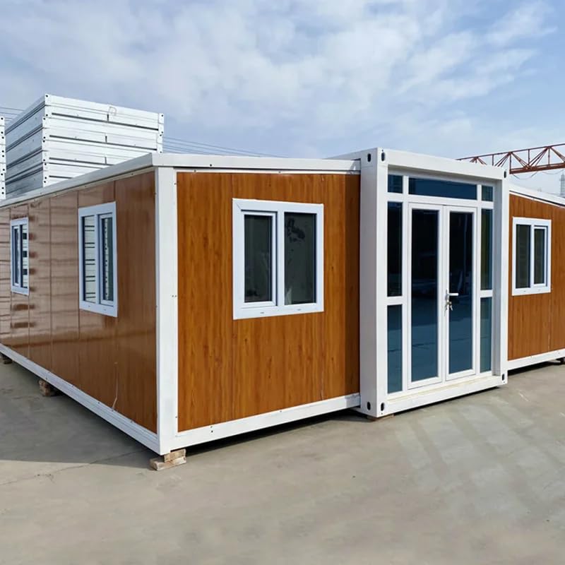 Customizable 20F Tiny Home to Live in, 2 Bedroom 1 Full Equipped Bathroom 1 Kitchen and Living Room, Foldable Container House for Adults Living, Portable prefabricated Tiny Home (20f) - WoodArtSupply