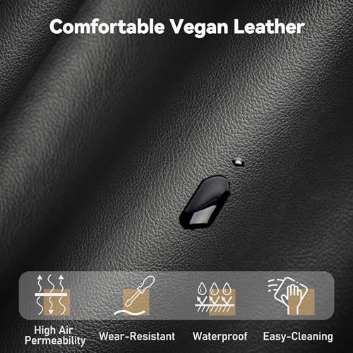 Chfeloai 80'' Futon Sofa Bed,Faux Leather Futon Sleeper Sofa, Convertible Loveseat with Adjustable Sofa Backrest,Modern Couches for Living Room, Bedroom, Apartment, Office (Black) Chfeloai