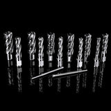 OSCARBIDE Annular Cutter Set 13pieces,2"Cutting Depth,3/4"Weldon Shank and 7/16 to 1-1/16 inch Cutting Diameter Mag Drill Bits for Magnetic Drill Press with 2pcs Pilot Pins OSCARBIDE