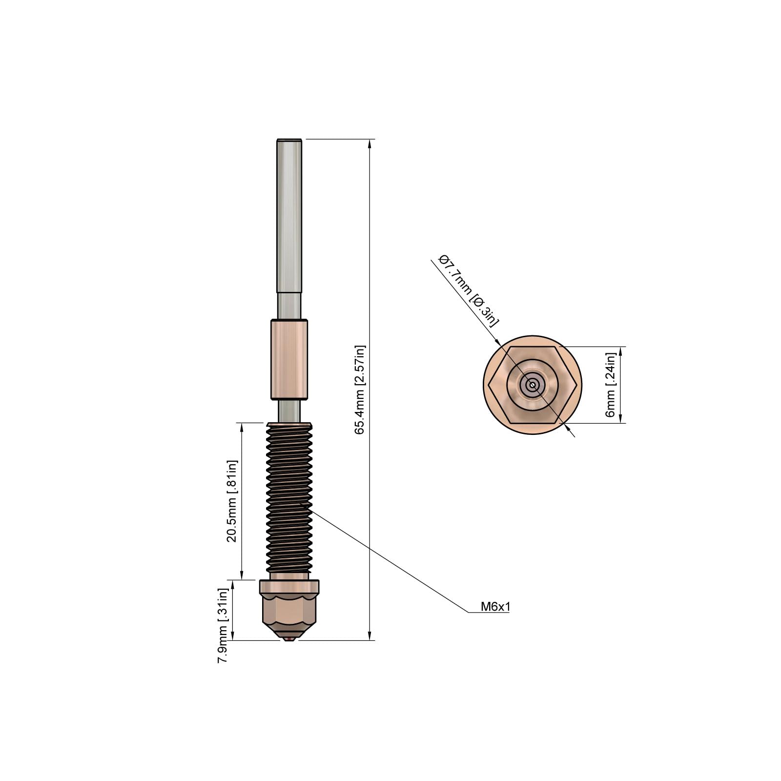 DUROZZLE Quick-Swap Ruby Nozzle 0.8mm for K1C / Ender-3 V3 / Ender-3 V3 Plus 3D Printer, Hardened & Abrasion Resistant for Precision Additive Manufacturing (K1C, 0.8mm) - WoodArtSupply