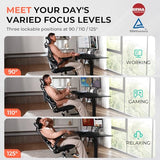 CAPOT Ergonomic Mesh Office Chair, Adjustable Lumbar High Back Desk Chair 400lbs, 4D Flip-up Arms, 3-Level Tilt Backrest, 3D Headrest, PU Wheels, Swivel Rolling Computer Seating for Long Desk Work CAPOT