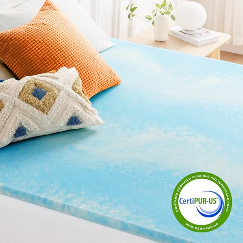 Best Price Mattress 2 Inch Swirl Gel AeroBreeze Cooling Air Flow Memory Foam Mattress Topper, Dorm Essentials, Twin Best Price Mattress