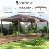 Outsunny 10' x 20' Pop Up Canopy Tent, Upgraded Heavy Duty Tents for Parties, Outdoor Instant Gazebo Sun Shade Shelter with Carry Bag, for Catering, Events, Wedding, Backyard BBQ, Coffee Outsunny