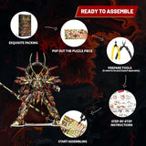 Piececool 3D Metal Puzzles for Adults, Monkey King Model Kits DIY Model Building Kits Challenging Brain Teaser 3D Puzzles DIY Assembling Crafts Best Gfits Home Decor