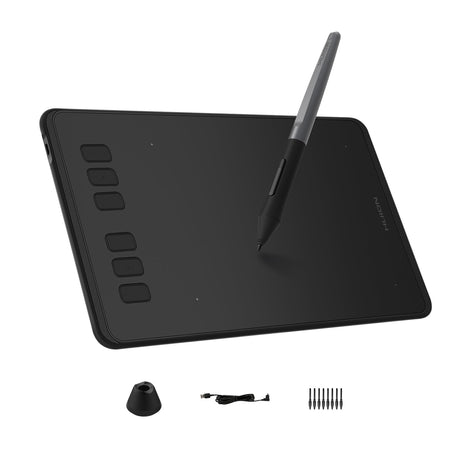 HUION Inspiroy H640P Drawing Tablet, 6x4 inch Digital Art with Battery-Free Stylus, 8192 Pen Pressure, 6 Hot Keys, Graphics Tablet for Drawing, Writing, Design, Teaching, Work with Mac, PC & Mobile HUION