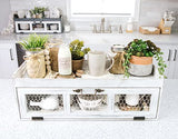 Rustic White Chicken Wire Countertop Shelving Organizer for Farmhouse Kitchen and Bathroom Felt Creative Home Goods