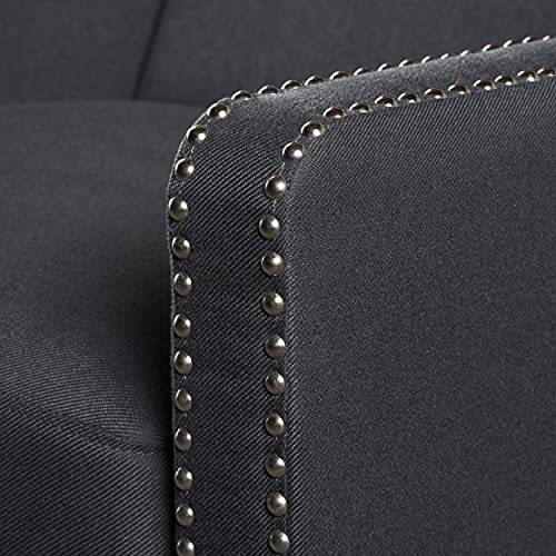 Christopher Knight Home Izidro Traditional Fabric Recliner, Dark Charcoal / Dark Brown Christopher Knight Home