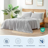 Cozy Bliss Cooling Comforter King Size, Reversible Lightweight Cooling Blankets for Hot Sleepers and Night Sweats, Q-Max>0.45 Soft Breathable Silky Smooth Summer Comforter, Cool Grey, 106"x90" Cozy Bliss