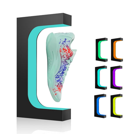 UKESULT Levitating Shoe Display Stand with 16 Colors LED Light Brightness Adjustable ,Floating Sneaker Stand , Hovering Sports Shoes Rack Shelf Holder for Storefront Display & Playroom & Home Decor UKESULT