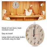 Bewinner 8in Wooden Sauna Clock, Portable Timer Clock for Sauna Room Home Decor Sauna Accessory Bewinner