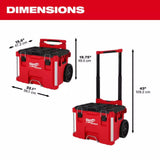 For Milwaukee 48-22-8427 Fits PACKOUT Rolling Tool Box w/ 250 lbs Weight Capacity，L18in*H19.5in8* W22in LISAN