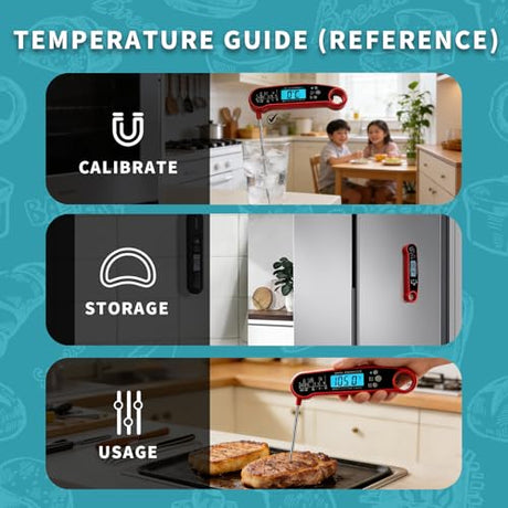 X&E Meat Thermometer Digital – Instant Read Food Thermometer for Cooking & Grilling – Professional Kitchen for Men, Dad & Mom X&E