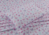 Kids Zone CollectionKids Zone Home Linen Twin Size Sheet Set for Girls and Teens Butterfly Pink Purple Turquoise White New Kids Zone Home Linen