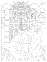Creative Haven Gothic Fantasy Coloring Book; Skulls, Spiders, Graves, Bats, Cats, Ravens and Other Creepy Images to Color! (Adult Coloring Books: Fantasy) WoodArtSupply