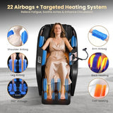 4D Massage Chair Full Body, 55" SL-Track Shiatsu Massage Zero Gravity Recliner Chair W/ Waist & Calves Heat, 18 Modes, 35 Airbags, Body Scan, Calfrest Extension, Foot Rollers, AI & APP Gift for Family Droomeahy