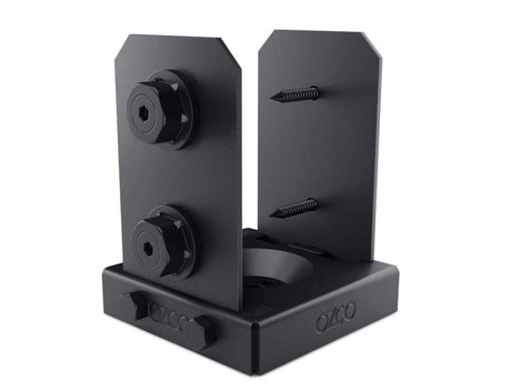 Ozco Building Products 52107 Ironwood Lite 4x4 Post Base, (1 per Pack),Black Ozco Building Products