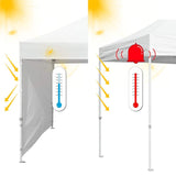 Eurmax USA Instant Canopy SunWall Tent Sidewalls for 10x10 Pop Up Canopy Tent,1 Pack Sidewall Only (White) Eurmax