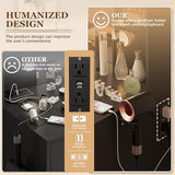 Furmax Make up Vanity Desk with Mirror and Power Outlet, Vanity with 3 Color Light Options Adjustable Brightness,Vanity Desk with 2 Drawers, 6 Storage Shelves (Black, with Bench) Furmax