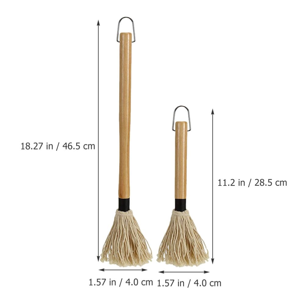 2pcs BBQ Feeding Mop Set Grill Accessories Kit Grilling Tools Roasting Mops BBQ Accessories for Grill Cooking Brush Grill Basting Mop Grill Accessories for Outdoor Grill BBQ Tools