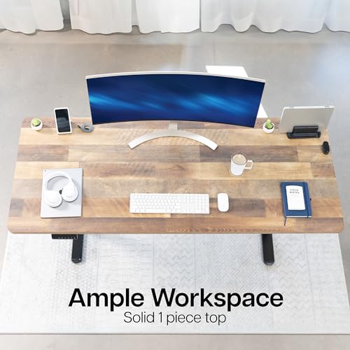 VIVO Reclaimed Wood Universal 71 x 30 inch Solid One-Piece Table Top for Standard and Sit to Stand Height Adjustable Home and Office Desk Frames, DESK-TOP71P VIVO