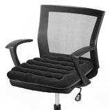 BUYUE Good Support Office Chair Cushion Padded, Soft Velvet Comfortable Non-Slip Seat Cushion for Computer Desk Kitchen Chair (1 Count, Black) BUYUE