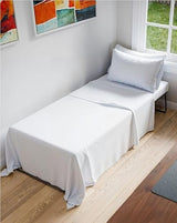 Cot Sheet Set 25” x 75” – Easy-Fit Cot Size Mattress Sheets – Ideal for Narrow Twin, Camper Bunk, RVs, Twin Bunks, Day Care and Camping Cots - Cot Size Fitted Sheet fits 6” to 10” Mattresses – White CGK Unlimited