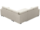 Belffin Modular Sectional Sleeper Sofa with Pull Out Couch Bed Velvet Convertible L Shaped Sectional Couch for Living Room Apartment Beige Belffin