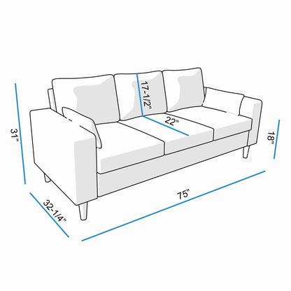 Panana 2 Seater & 3 Seater Fabric Corner Sofa Living Room Suite Set, Sofa Sets for Living Room, Grey