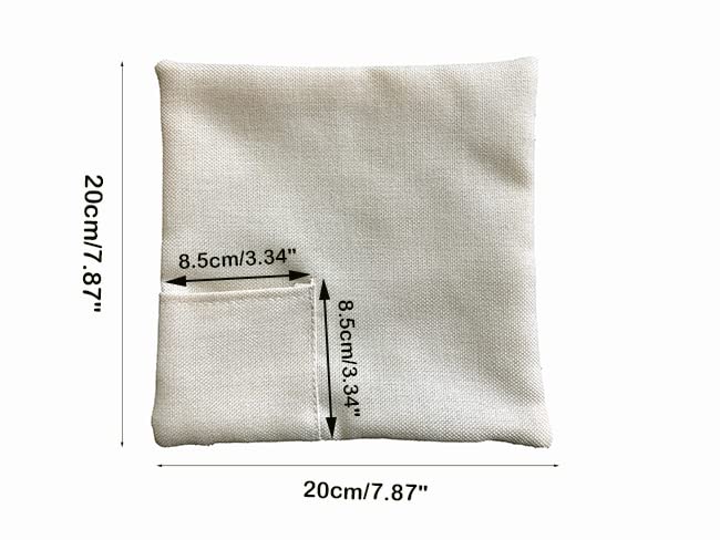 QOMOLANGMA 10 pcs Sublimation Blank Dense Linen Pillow Case Tooth Fairy Pillowcase for Heat Press Transfer DIY(7.87" x 7.87") QOMOLANGMA