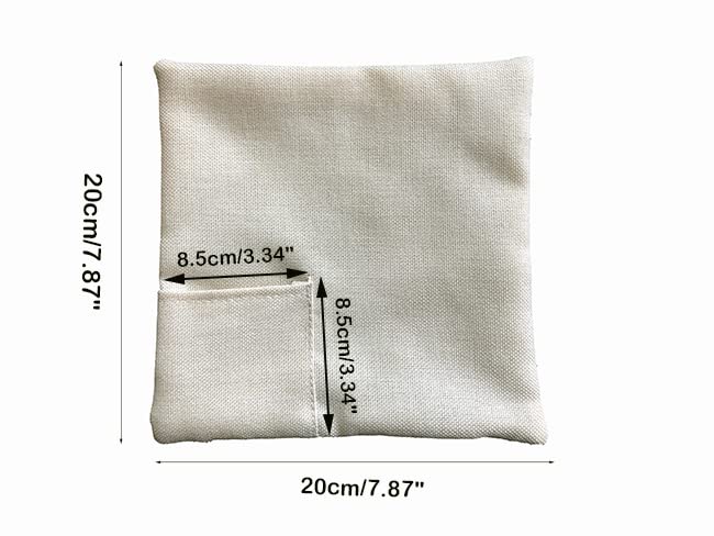 QOMOLANGMA 10 pcs Sublimation Blank Dense Linen Pillow Case Tooth Fairy Pillowcase for Heat Press Transfer DIY(7.87" x 7.87")