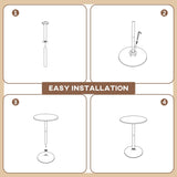 Pazidom Round Bar Table 40" Height Modern High Top Pub Table with Solid Top & Sturdy Metal Base, Cocktail Table for Bistro, Home, Kitchen or Dining Room, White Pazidom