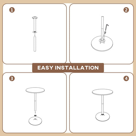 Pazidom Round Bar Table 40" Height Modern High Top Pub Table with Solid Top & Sturdy Metal Base, Cocktail Table for Bistro, Home, Kitchen or Dining Room, White Pazidom