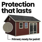 Handy Home Products Scarsdale 12x16 Do-it-Yourself Wooden Storage Shed Tan Handy Home Products