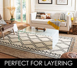 SAFAVIEH Area Rug 8x10 - Natural Fiber Collection - Large - Natural Brown, Handmade Jute, Farmhouse Style, Chunky Textured Thick Pile (NF447A) SAFAVIEH