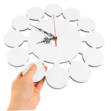 SEWACC Sublimation Wall Clock Transfer Craft Clock Heat Press Blank Clock Sublimation Clock Blank Bedroom Wall Clock Sublimation Hanging Clocks 3D DIY Wall Clock Child Vintage Puzzle SEWACC