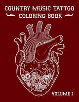 Country Music Tattoo Coloring Book Vol. 1 WoodArtSupply
