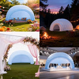White Inflatable Igloo Dome Tent Portable Lightweight Blow-Up Gazebo Outdoor Air Cloud Tent Event Shelter for Garden Parties, Wedding Decor, Backyard Gatherings & Commercial Rental Generic