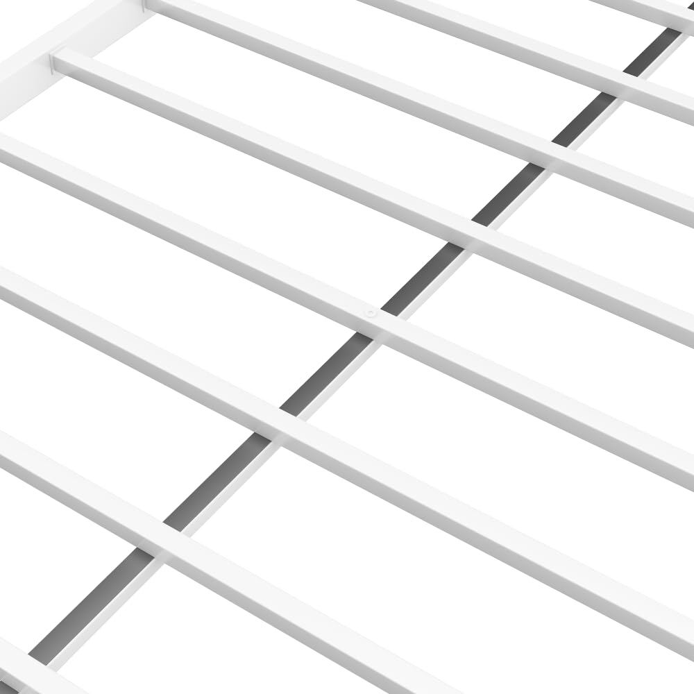 Beaunicorn Triple Bunk Bed, Heavy-Duty Metal 3 Bunk Bed Twin Over Twin for Kids Adults, 78.10" x 41.40" x 61.00" Noise Reduced, with Safety Guardrail, No Box Spring Needed (Black) Beaunicorn