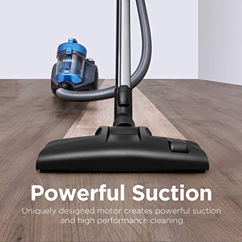 Eureka WhirlWind Bagless Canister 2.5L Vacuum Cleaner, Lightweight Vac for Carpets and Hard Floors, NEN110A, Blue Eureka