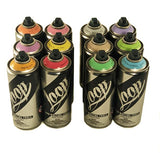 Loop Graffiti Spray Paint 400mL Cans - Set of 12 Pastel Colors Generic