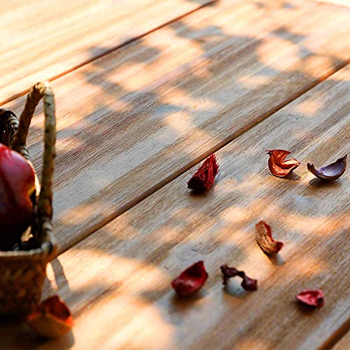 PHI VILLA Outdoor Acacia Wood Bench, 63" Long Patio Wooden Picnic Bench for 3 People, Backless Oil Finished Teak Bench for Garden, Porch, Yard PHI VILLA