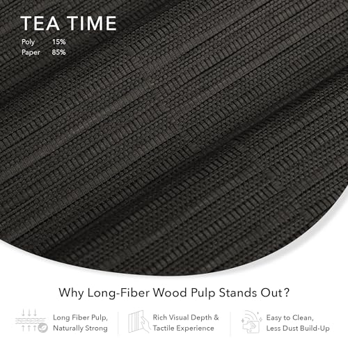 GoDear Design Adjustable Sliding Panel Track Vertical Blinds for Windows 45.8"- 86" W x 96" H, Extendable Patio Door Blinds for Sliding Door, Trimmable Fabric Panel Curtinsa, Semi-Privacy, Tea Time GoDear Design