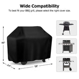 Grill Cover 58 inch, iCOVER Waterproof BBQ Gas Grill Cover, Polyester Easy On/Off, Dustproof Fade Resistant for Weber Char-Broil Nexgrill and More Grills i COVER