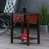 Winsome Wood Shaker Accent Table, Antique Walnut Winsome
