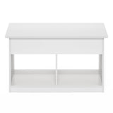 Furinno Jensen Living Room Lift Top Coffee Table with Hidden Compartment, Solid White Furinno