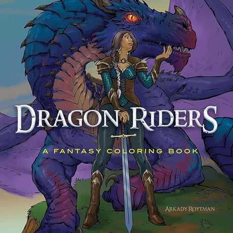Dragon Riders: A Fantasy Coloring Book (Dover Adult Coloring Books) WoodArtSupply