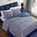 Nautica - Twin/Twin XL Comforter Set, Super Soft Woven Bedding with a Medium-Weight Feel for Year Round Use, 2 Piece Bed Set with Matching Pillowcase (Kennedy Stripe Navy) Nautica