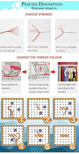 Magxvouy Cross Stitch Kits Stamped Full Range of Embroidery Kits,Cross Stitch Patterns Needlework Kits for Beginners 11CT Printed Kits&Colorful Flowers 18x18 inchs